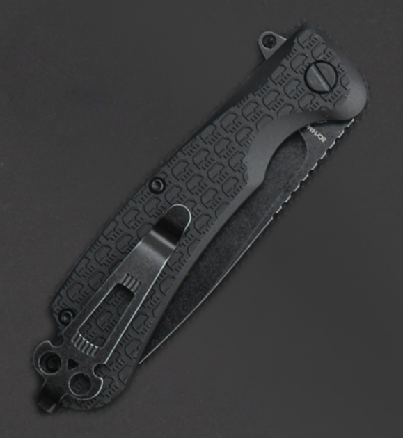 Складной нож Daggerr Wocket All Black Serrated, сталь 8Cr14MoV, рукоять FRN