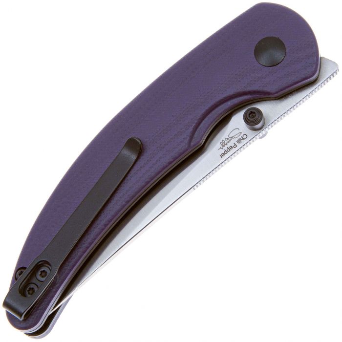 Складной нож Kizer Chili Pepper Satin, сталь 154CM, рукоять G10, фиолетовый