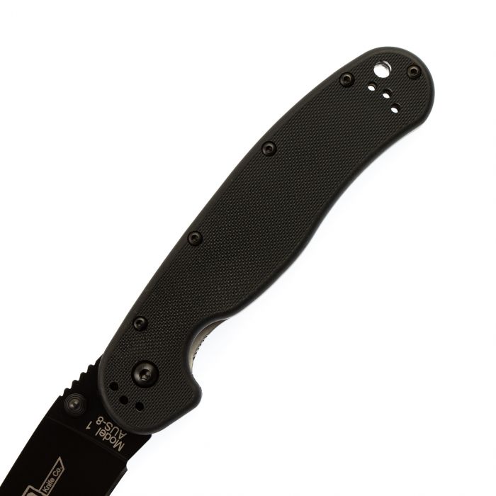 Нож складной Ontario RAT-1, сталь Aus-8. Клинок - Black, Рукоять - Black GRN, 8846 BP