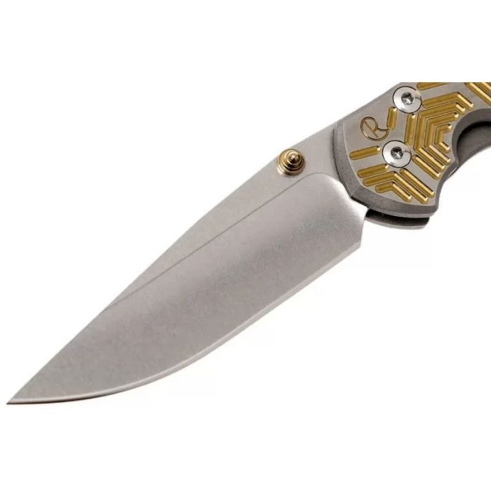Складной нож Chris Reeve Large Sebenza 21 Gold, сталь S35VN, рукоять титановый сплав