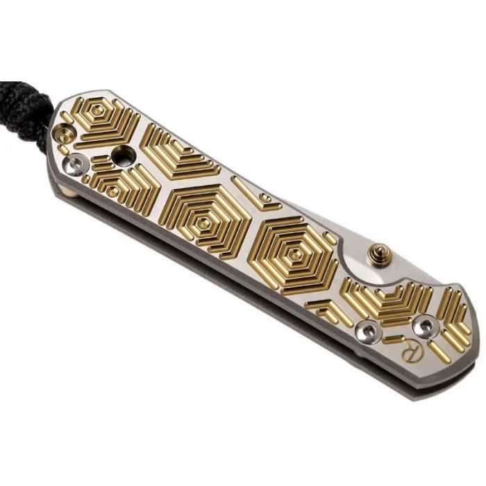 Складной нож Chris Reeve Large Sebenza 21 Gold, сталь S35VN, рукоять титановый сплав