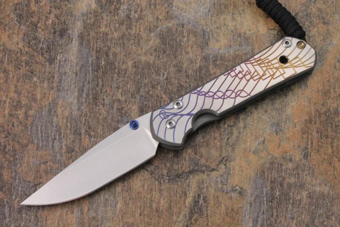 Нож складной Chris Reeve Large Sebenza 21, сталь CPM S35VN, рукоять титан с рисунком Waveform
