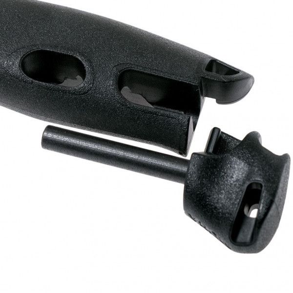 Нож с фиксированным лезвием Morakniv Companion Spark Black, сталь Sandvik 12C27, рукоять резина/пластик