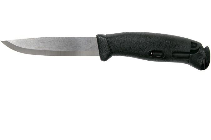 Нож с фиксированным лезвием Morakniv Companion Spark Black, сталь Sandvik 12C27, рукоять резина/пластик