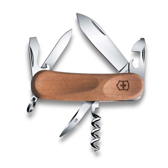 Нож перочинный Victorinox EvoWood 10, сталь X50CrMoV15, рукоять ореховое дерево, коричневый