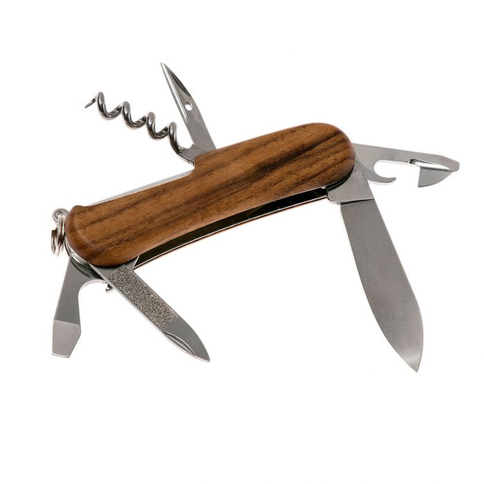 Нож перочинный Victorinox EvoWood 10, сталь X50CrMoV15, рукоять ореховое дерево, коричневый