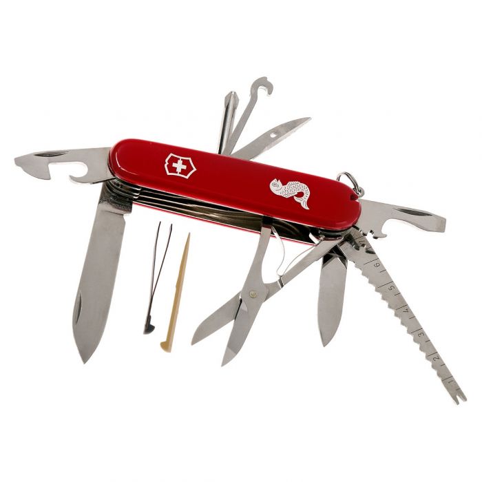 Нож перочинный Victorinox Fisherman, сталь X50CrMoV15, рукоять нейлон, красный
