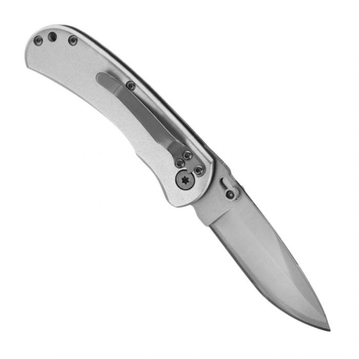 Нож складной со сменным лезвием клинка Camillus TigerSharp®, сталь 420J2, рукоять 6061 T-6 Aluminium, серый