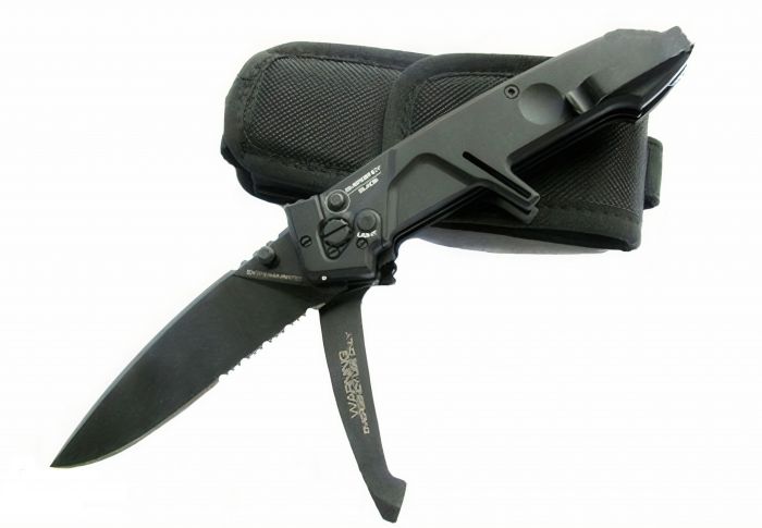 Многофункциональный складной нож с выкидным стропорезом Extrema Ratio Police II, сталь Bhler N690, рукоять алюминий